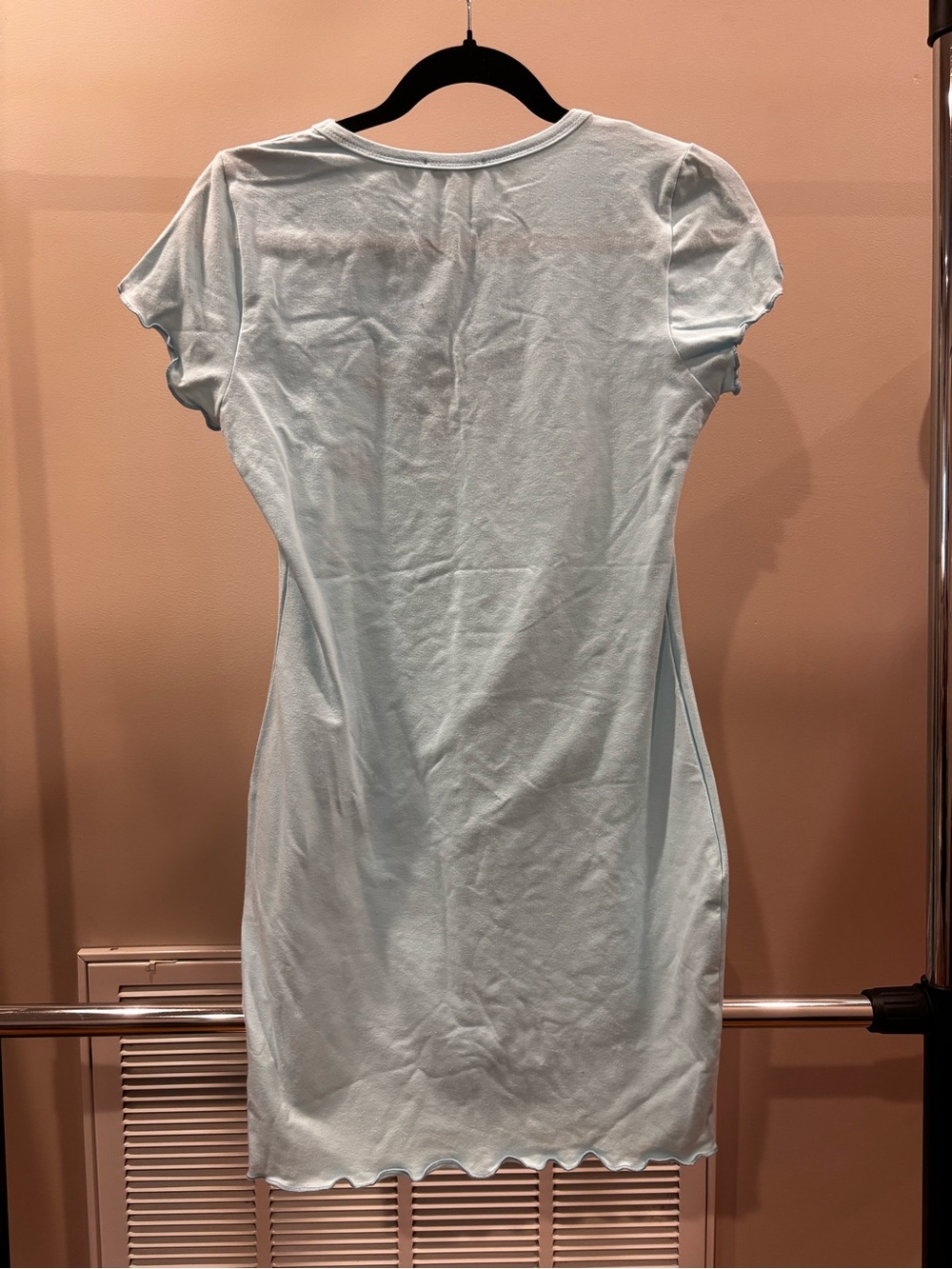 Rolla Coster Light Blue Tee Dress with Orange Butterfly Graphic - Picture 3 of 3